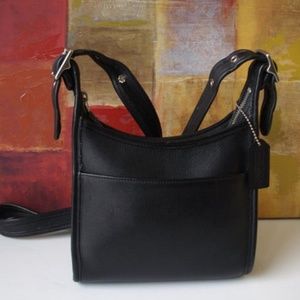 Vintage Coach Legacy Black Leather Crossbody Bag